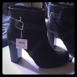 Christian Siriano black heel boots